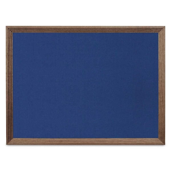 United Visual Products Decor Wood Combo Board, 36"x24", Cherry/White Porcelain & Medium Grey UV702DEFAB-CHERRY-WHTPORC-MEDGRY - main